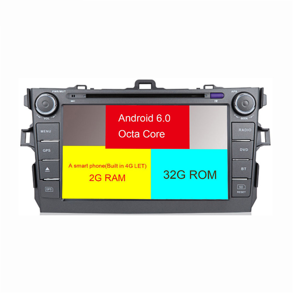 Reproductor multimedia automático para Toyota corolla 2007-2011