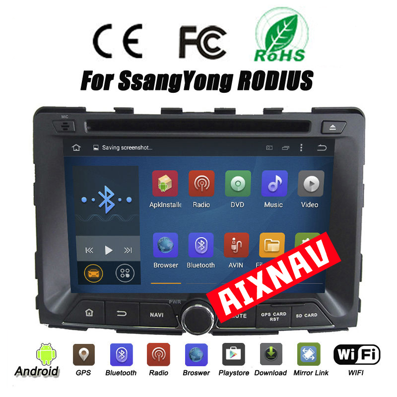 Reprodutor automático de multimídia para Ssangyong Rodius/Turismo/Stavic/Rexton 2014-2015